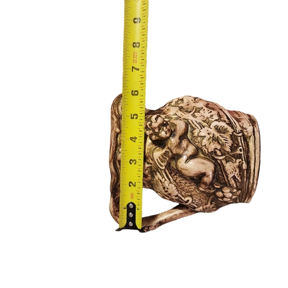 Newell Studios Ceramic Cherub Pitcher | Vintage Brown Glazed Pitcher - Picture 15 of 15